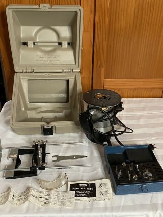 Vintage Sears Craftsman Commercial Router 315.  17380 With Case & Bit Metal Box