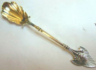 Lotus By 1869 Gorham Sterling 6 " Condimint Spoon Polished Great