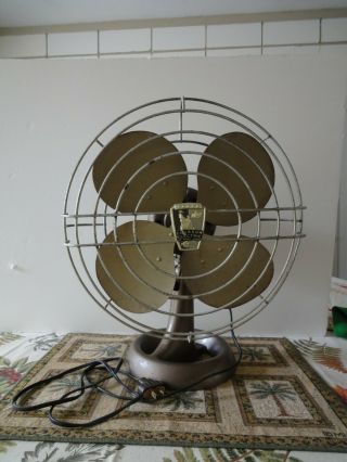 Vintage Emerson Oscillating Electric Fan Model 94646.  Great