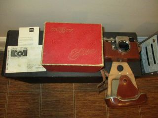 Vintage Wirgin Edixa Reflex - C Camera Body W.  Germany In Orig Box W/ Papers