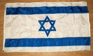 Israel 3 X 5 Nyl - Glo Flag 100 Nylon Bunting Annin Flags Usa