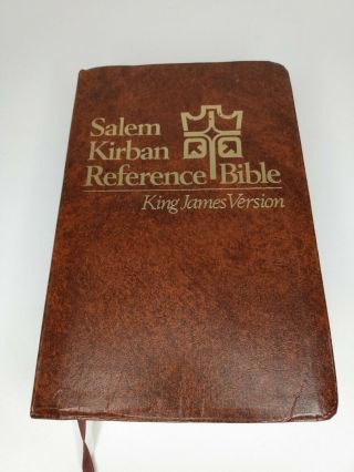 Vintage Salem Kirban Reference Bible Kjv King James Version Bonded Leather 1979