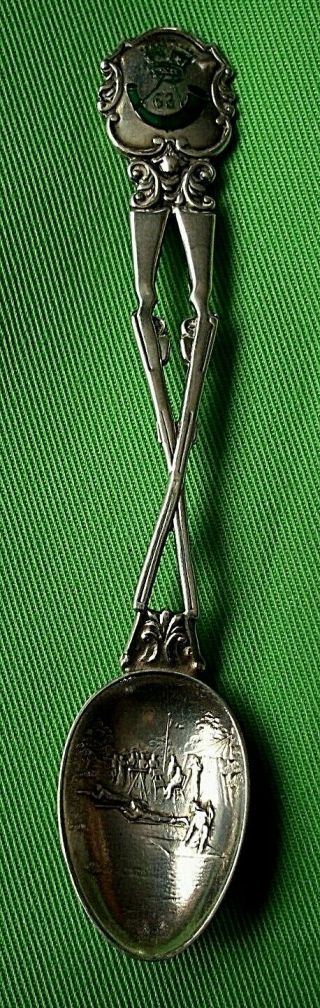 1908/9 Antique Silver 68th Durham Regiment Of Foot Light Infantry Rifle Spoon