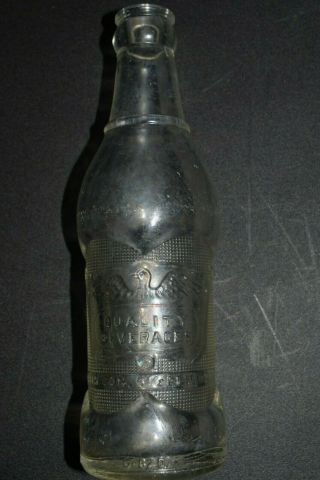 Vintage 1925 Bellefontaine Ohio Coca Cola Glass Bottle With Bell