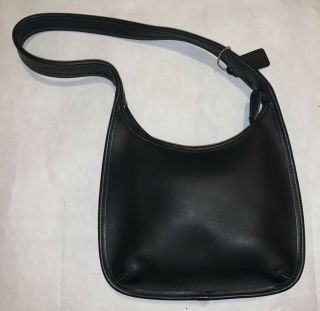 Vintage Coach 9020 Mini Ergo Black Leather Bag Made In Usa