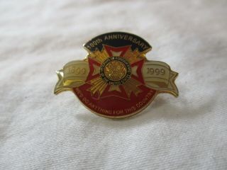 Veterans Of Foreign Wars 100th Anniversary 1999 Lapel Pin