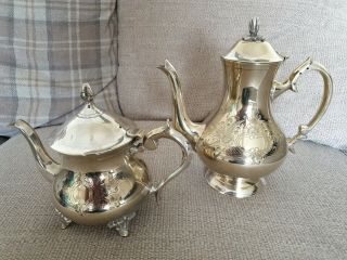 Vintage Ornate Epns Coffee Pot And Teapot