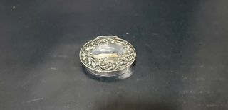 Small English Hallmarked Sterling Silver Trinket / Pill Box