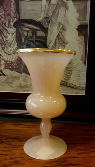 Vintage Antique Rare French Royal Opaline Light Pink Big Vase.  Wow