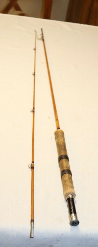Vintage South Bend 7 Ft 2 Pc Bamboo Fly / Spin Fishing Rod Model 469 Made In Usa
