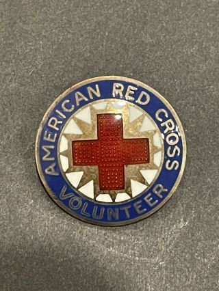 Wwii Sterling American Red Cross Volunteer Pin