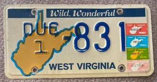 West Virginia 1981 Car Dealer License Plate Duc1 - 831