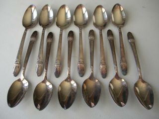 12 1847 Roger Brothers Demitasse Spoons Silver Plate Set Of 12