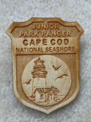 Cape Cod National Park Wood Junior Ranger Badge Nointshp Lighthouse Massachuset