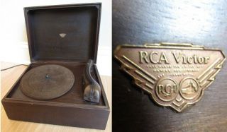 Vintage 1930s Rca Victor Model R - 93 - A Record Player Turntable Phonograph Wood