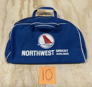 Vintage 1960s Northwest Orient Airlines Flight Attendant Travel Bag