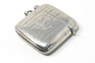 Antique Art Deco C1920 Solid Silver Vesta Cigarette Case 22g 157