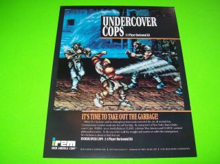 UNDERCOVER COPS Video Arcade Game Sales Flyer IREM 1992 PROMO Artwork 2