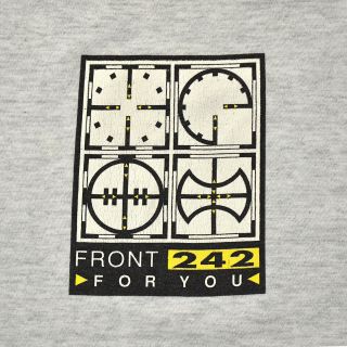 Vintage 1991 Front 242 For You Shirt - Xl Grey Rock Metal Skinny Ministry Ohgr