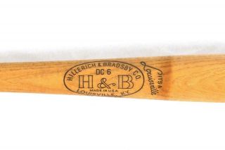 Vintage 1960s Hillerich And Bradsby Dc6 Jackie Robinson Baseball Bat