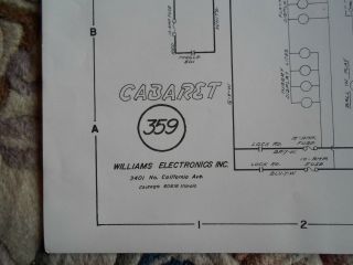 Cabaret By Williams Schematic From 1969