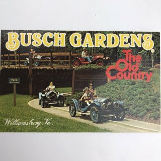 Vintage 1976 Postcard Busch Gardens Old Country Lemans Race Williamsburg Va