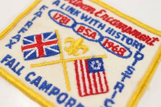 Vtg 1968 Yorktown Encampment Fairfax Camporee Boy Scouts of America BSA Patch 2
