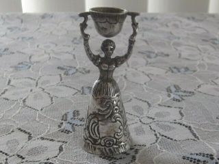 Antique 800 Solid Silver Wager Or Wedding Cup Rare Miniature
