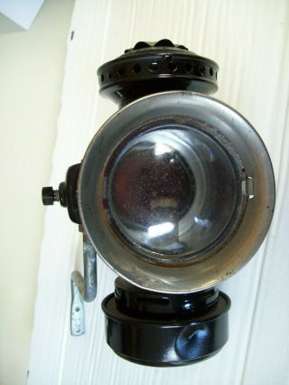 Vintage Dietz Eureka Lantern Oil Lamp Automobile Carriage Light With Red Lens