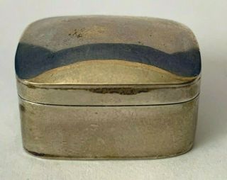 Vintage Mexico Taxco 925 Sterling Silver Pill Box