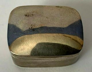 Vintage Mexico Taxco 925 Sterling Silver Pill Box 2
