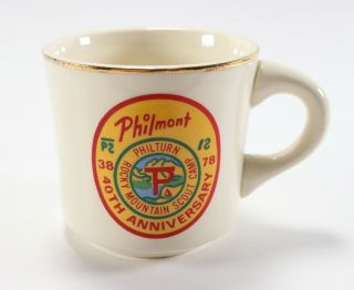 Vtg 1978 Philmont 40th Anniversary Philturn Boy Scouts Of America Coffee Mug Cup