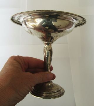 Vintage Courtship International Sterling Silver 6 " H Pedestal Bowl,  Weighted Base