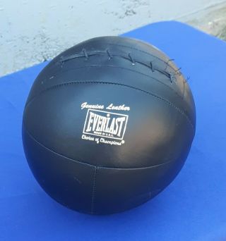 Vintage Everlast Leather Choice Of Champions Medicine Ball Made In Usa