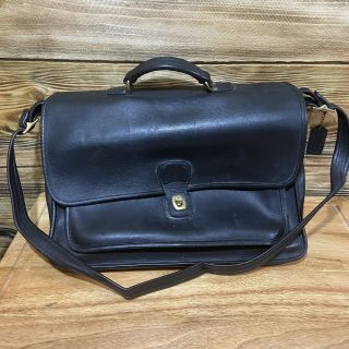 Coach Vintage 1990’s Black Men’s Briefcase Satchel Messenger Bag Leather Laptop