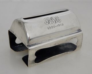 Antique Sterling Silver Matchbox Holder With Rolling Paper Dispenser - 83486