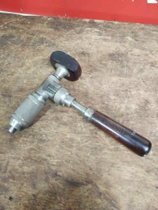 Vintage Stanley No 984 Ratcheting Corner Bit Brace - Drill - 1911 - 1957