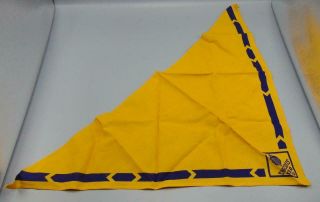 Vintage Boy Scouts Of America Bsa Yellow Cub Scouts Neckerchief