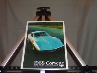 Car Sales Brochure 1968 Chevrolet Corvette Sting Ray Coupe Roadster