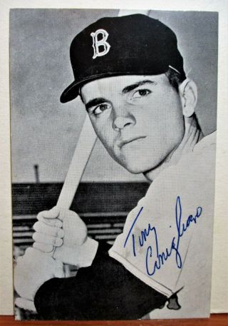Vintage 1967 Postcard Boston Red Sox Tony Conigliaro Signed Autographed