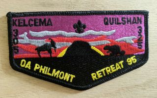 Oa Philmont Retreat 1995 Kelcema Lodge 305 & Quilshan Lodge 325 Flap