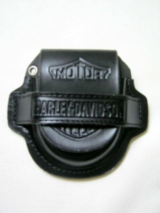 Harley Davidson Motorcycle Leather Belt Slide Pouch Pocket Watch Holder