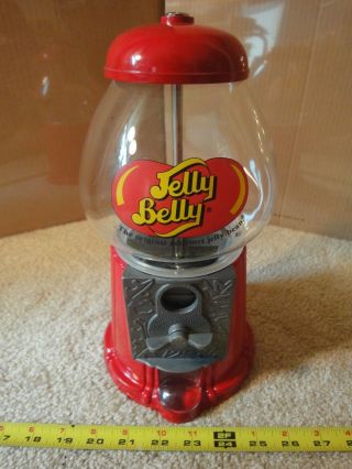 Jelly Belly Coin Operated 12 " Desk,  Counter,  Jelly Bean Gumball Machine.