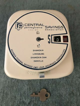 Add A Coin Metal Bank With Key - Central Savings Association Of Pa