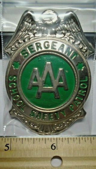 Aaa School Safety Patrol School Patrol Badge Sergeant Style 2c Circa 1960 Look