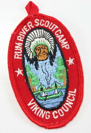 Vintage Rum River Scout Camp Viking Council Bsa Boy Scouts America Camp Patch