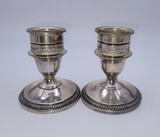 (2) Sterling Silver Weighted 4 " Candle Sticks Holders