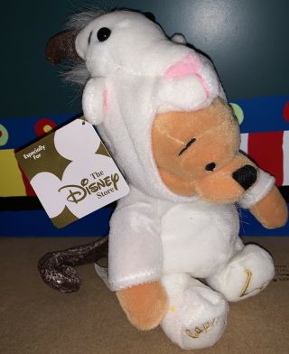 Disney Store Zodiac Capricorn Pooh (winnie The Pooh) Bean Bag Plush 8” W/ Tags