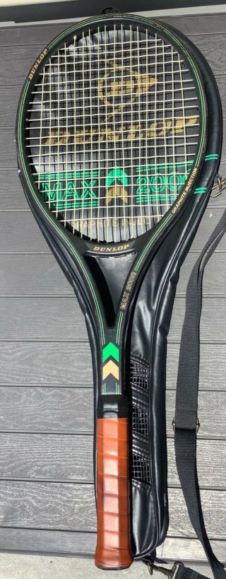 Vtg Dunlop Max 200g Graphite Injection John Mcenroe Tennis Racquet L5 4 5/8 Grip