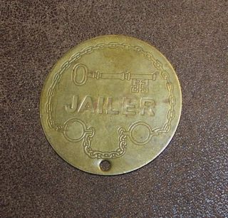 Vintage Jailer Pocket Watch Key Fob Police Officer